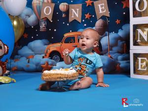 Auteur fotograaf Roel Lemstra - smash cake  one year