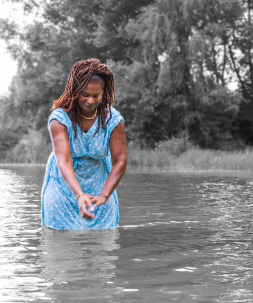 Auteur fotograaf Joep Sengers - Watershoot met Diane