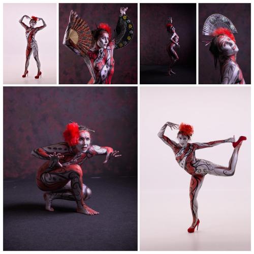 Auteur fotograaf claude - bodypaint, met studioshoot